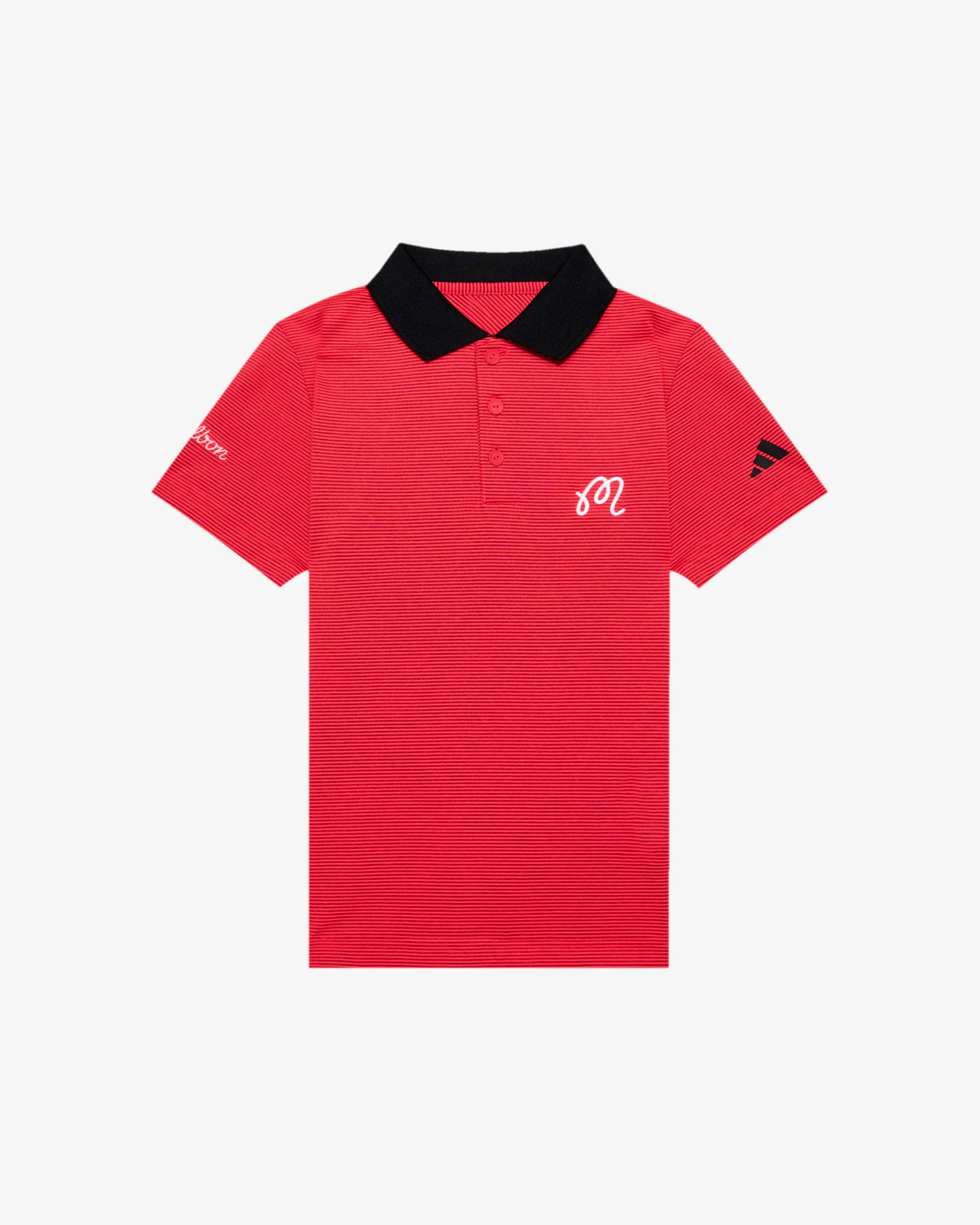 MALBON X ADIDAS YOUTH OTTOMAN STRIPED SHORT SLEEVE POLO (BOYS) | Malbon Golf