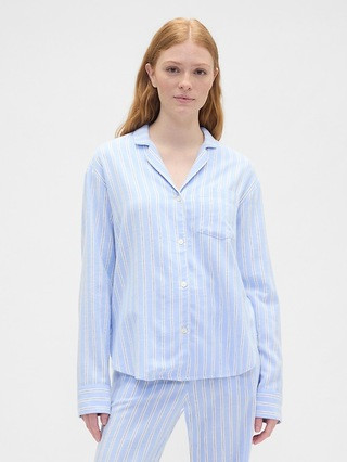 Relaxed Flannel Sleep Shirt | Gap Factory