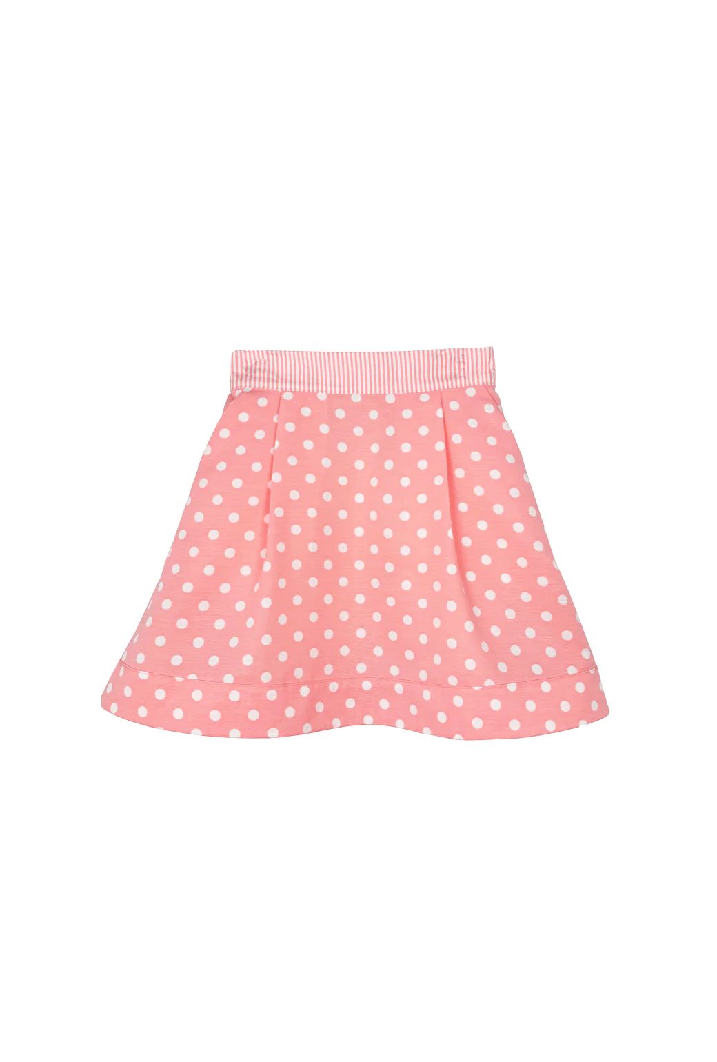 Buru x Kelly Golightly Flat MINI Skirt - Coral Dot | Shop BURU