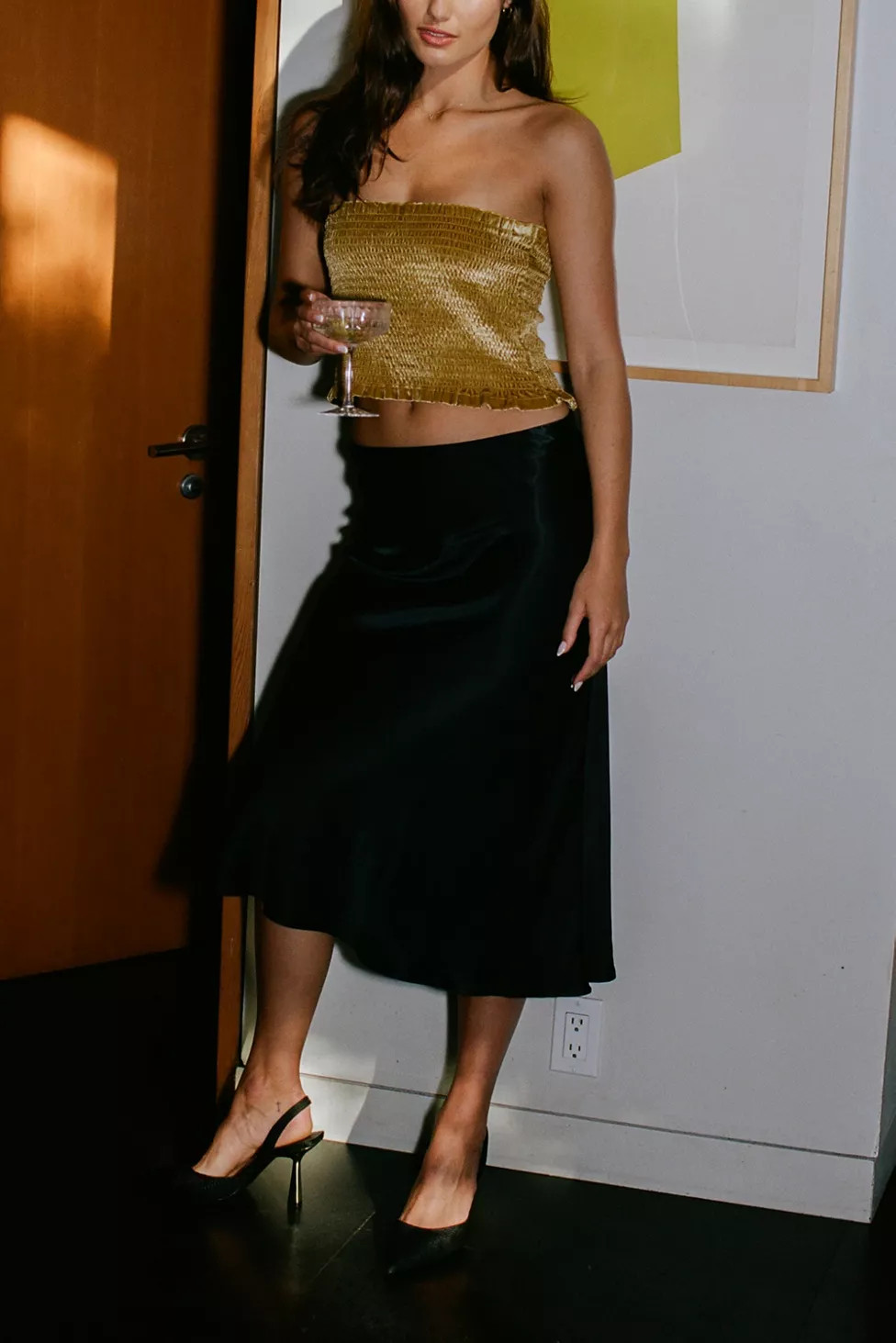 Whimsy + Row Donna Tencel Midi Skirt | Urban Outfitters (US and RoW)