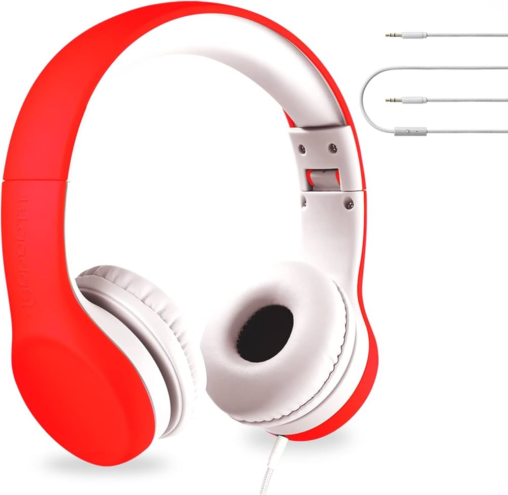 LilGadgets Connect+ Wired Kids Headphones for School with Microphone, Volume Limiting & Noise Red... | Amazon (US)