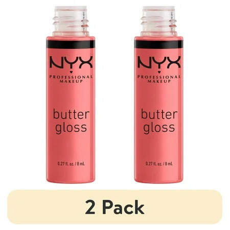 (2 pack) NYX Professional Makeup Butter Gloss Non-Sticky Lip Gloss Creme Brulee 0.27 fl oz | Walmart (US)