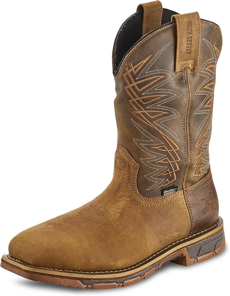 Irish Setter, Marshall, Men’s, 11", Waterproof, Soft Toe, Pull-On Work Boot, Brown | Amazon (US)