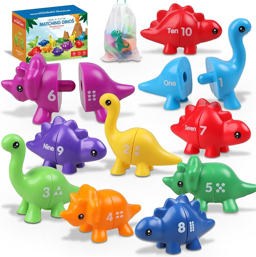 Toddler Dinosaur Montessori Toys for 1 2 3 4 Year Old Boy Girl Birthday Gift - Kids Preschool Lea... | Amazon (US)