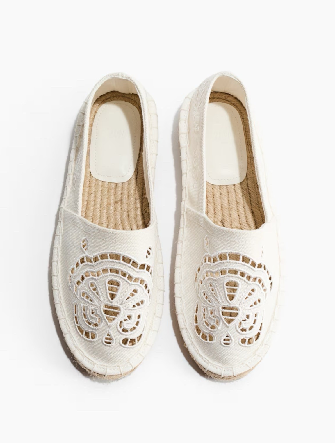 Cream eyelet embroidered espadrille flats 

#LTKSeasonal