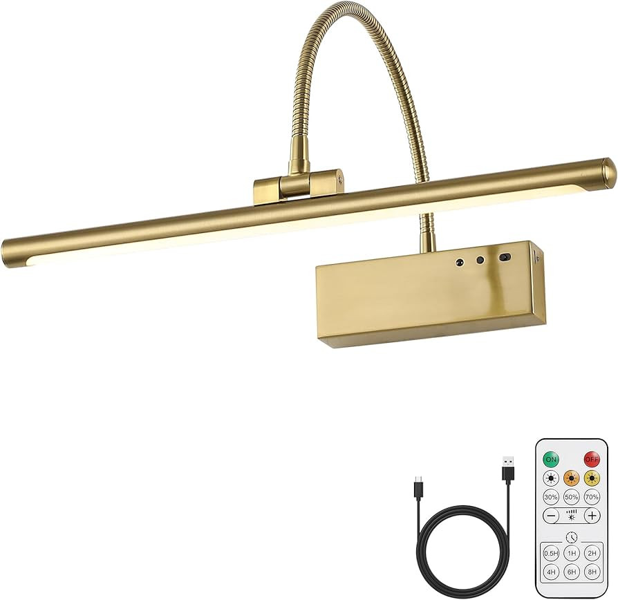 JOOSENLUX Rechargeable Picture Light with Remote Control - 3 Color Temperatures, Timer, Flexible ... | Amazon (US)