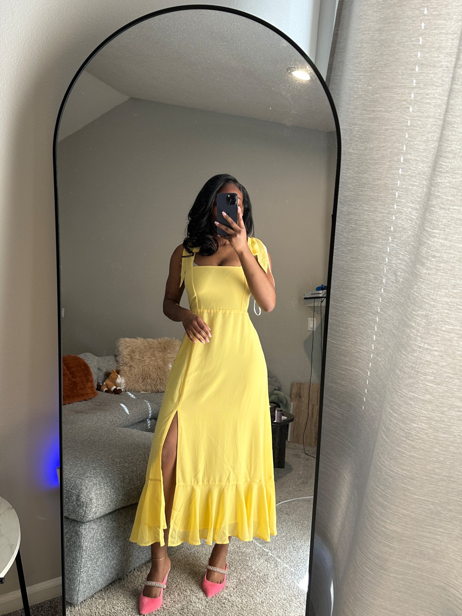 LOVING yellow for this spring / summer season! This dress is so comfy & the perfect length 💛#spring #dress 

#LTKFindsUnder100 #LTKWedding #LTKStyleTip