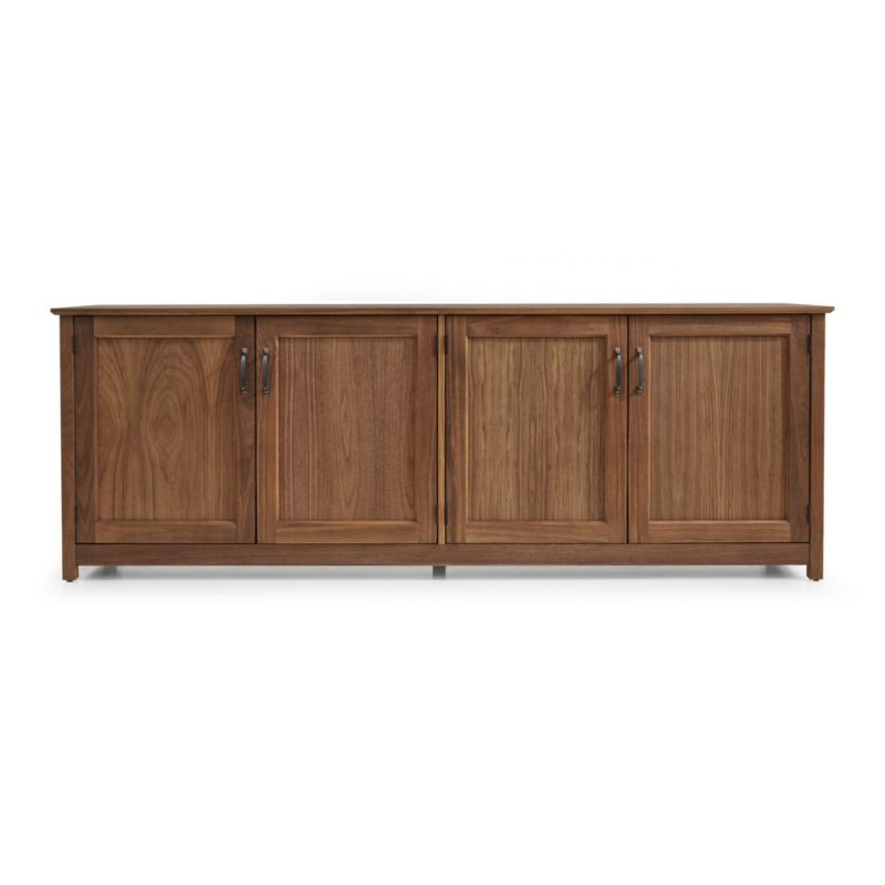 Ainsworth Walnut 85" Media Console/TV Stand with Storage & Glass/Wood Doors + Reviews | Crate & B... | Crate & Barrel