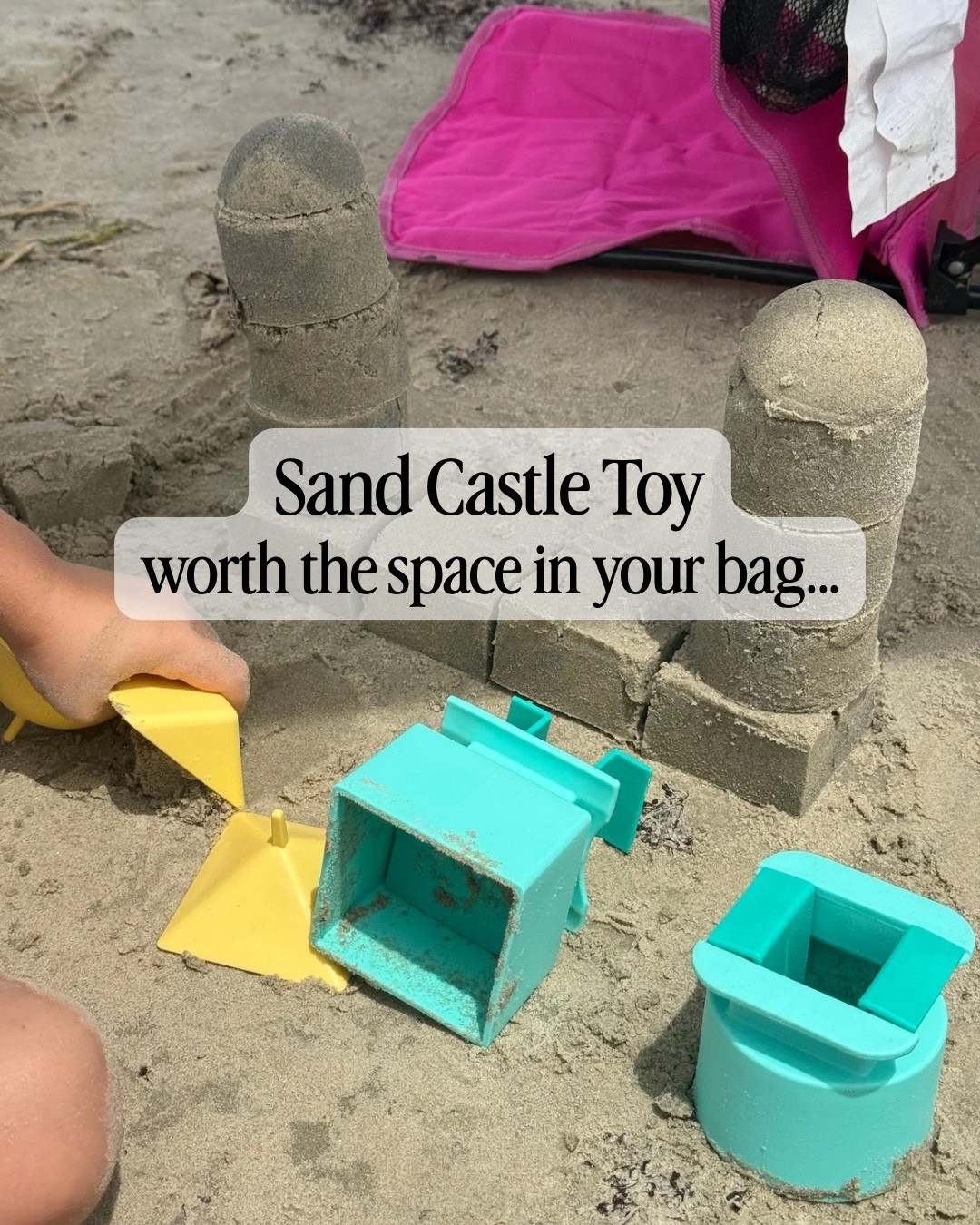 This sand brick builder makes actual little sand “bricks” so kids can stack and build their own castles way easier than traditional molds. The sand slides right out without getting stuck, it’s simple enough for little hands to use, and it packs up small for beach trips, vacations, or summer park days.

#LTKmomlife #LTKKids #LTKSeasonal