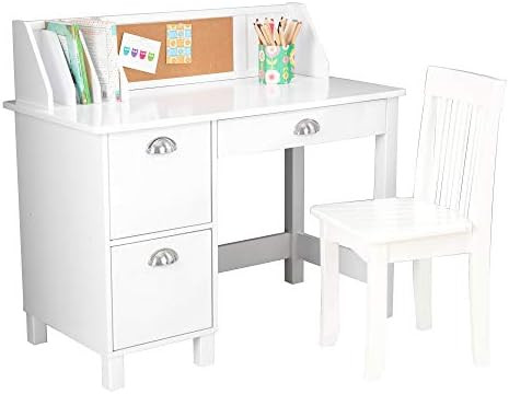 Kidkraft Study Desk with Chair-White, 39.25" x 21.25" x 10" | Amazon (US)