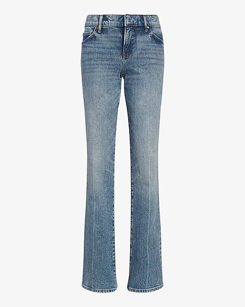 Editor Low Rise Medium Wash Bootcut Jeans | Express