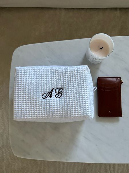 Personalized makeup bag and credit card holder