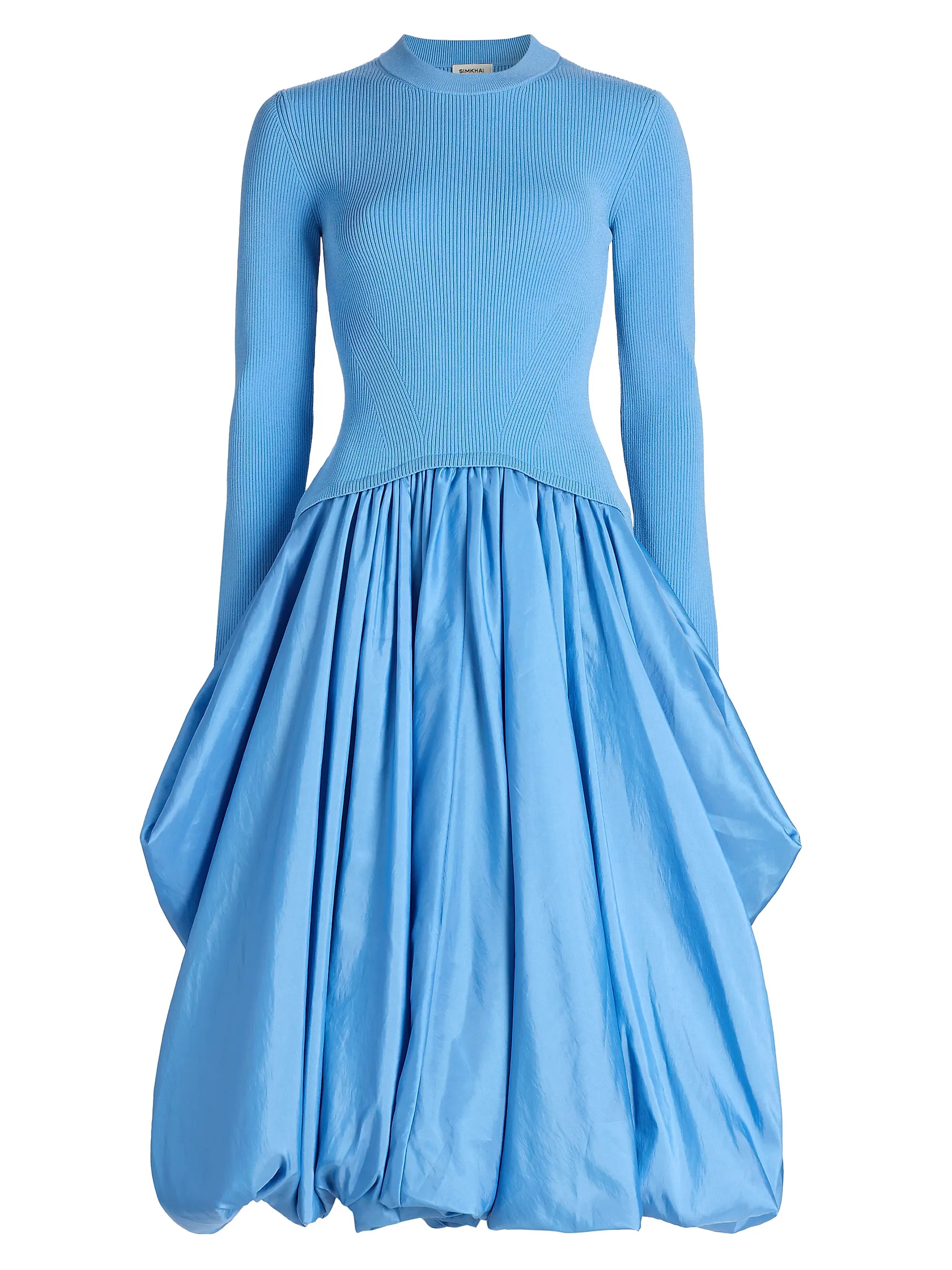 Kenlie Mix Media Balloon Cocktail Dress | Saks Fifth Avenue