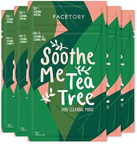 FaceTory Soothe Me Tea Tree 2-Step Sheet Mask with Tea Tree Oil and Chamomile Extract - For Acne ... | Amazon (US)