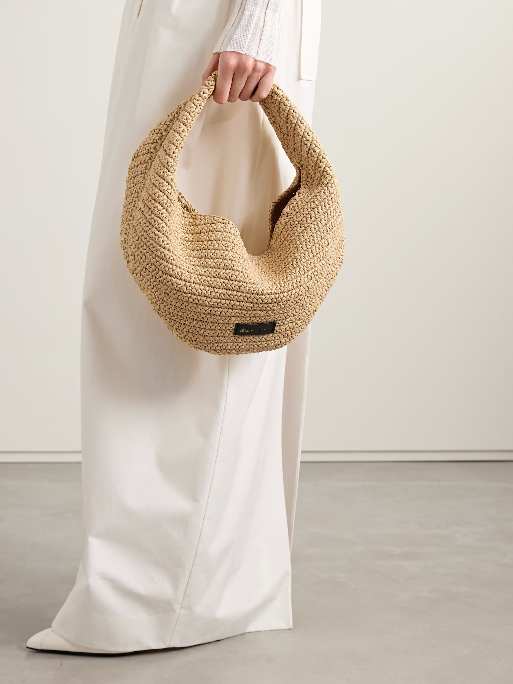 Olivia medium raffia shoulder bag | NET-A-PORTER (US)