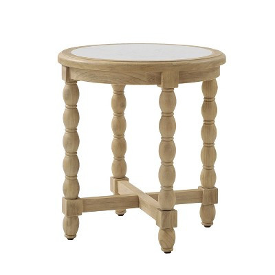 Robbie Farmhouse Style End Table  With Marble Pattern Top|ARTFUL LIVING DESIGNS | Target