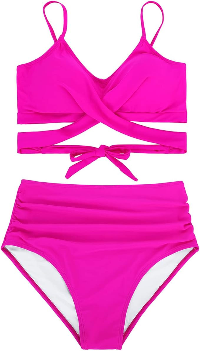 American Trends Womens High Waisted Bikini Swimsuits Push Up Bikini Sets Sexy Bathing Suits Two P... | Amazon (US)