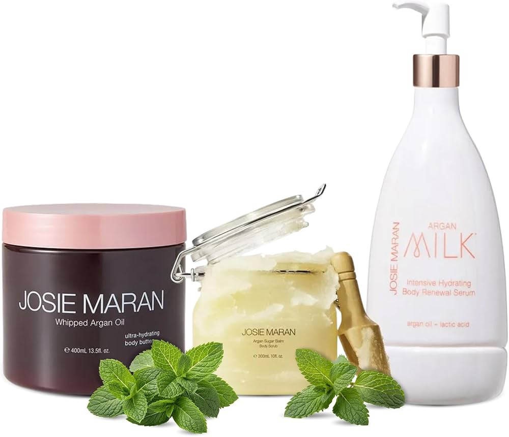 Josie Maran Let’s Do the Peppermint Twist Body Skin Care Set - Includes Argan Oil Whipped Body ... | Amazon (US)