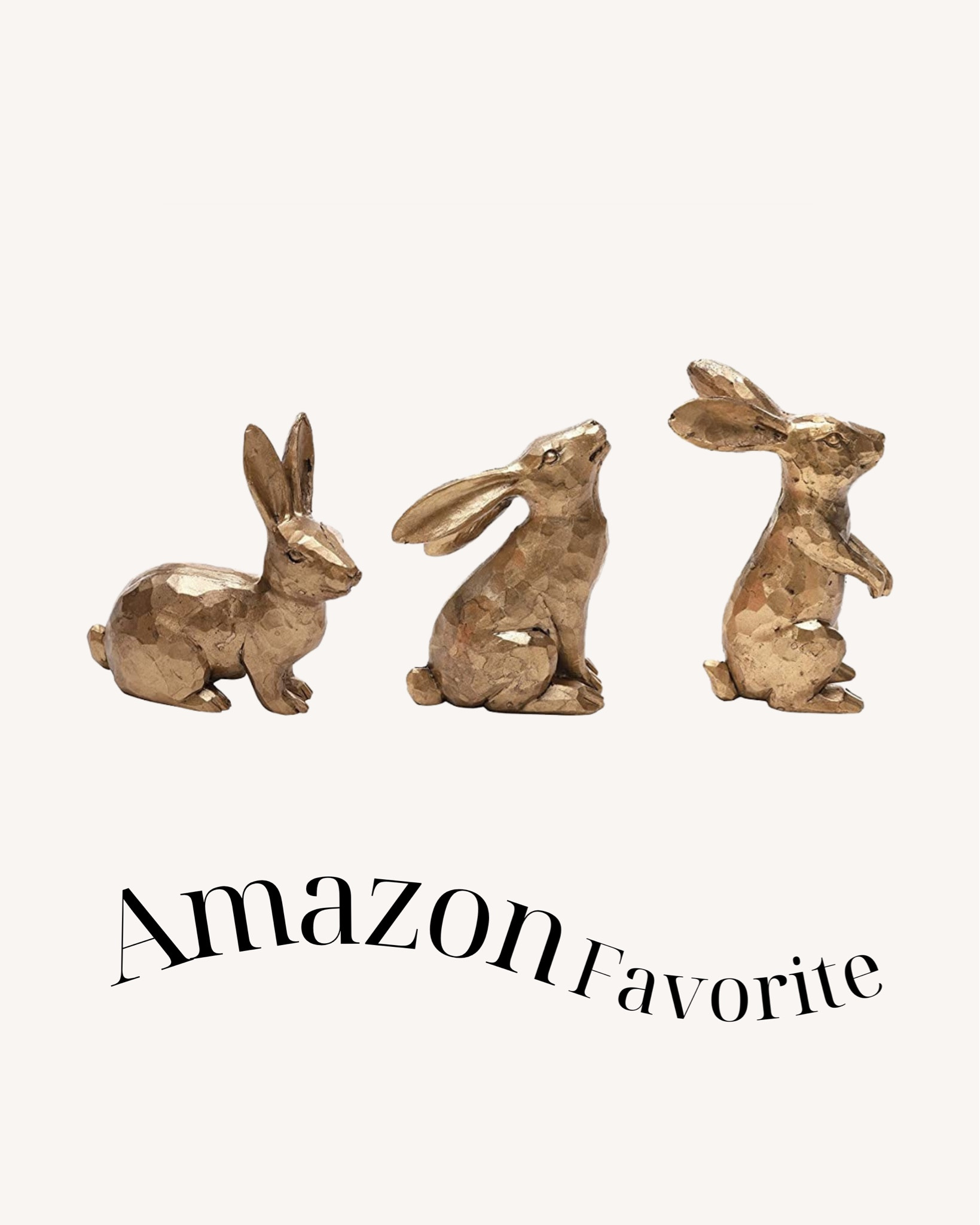 DN DECONATION Golden Polyresin Bunny Decor Rabbit Figurines, Easter Bunny Statue Set of 3 for Spring Tabletop Decor  #LTKEaster

#LTKhome #LTKSeasonal #LTKstyletip