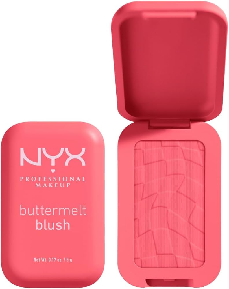 NYX PROFESSIONAL MAKEUP Buttermelt Powder Blush, Fade and Transfer-Resistant Blush, Up to 12HR Ma... | Amazon (US)
