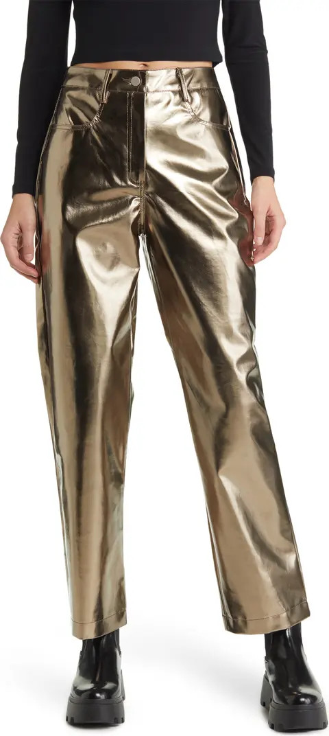Amy Lynn Shiny Straight Leg Pants | Nordstrom | Nordstrom