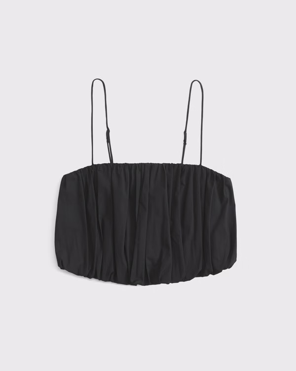 Cropped Bubble Hem Cami | Abercrombie & Fitch (US)