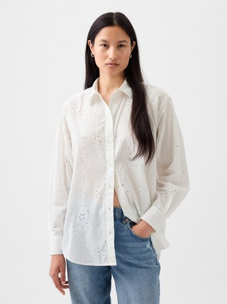 Eyelet Big Shirt | Gap (US)
