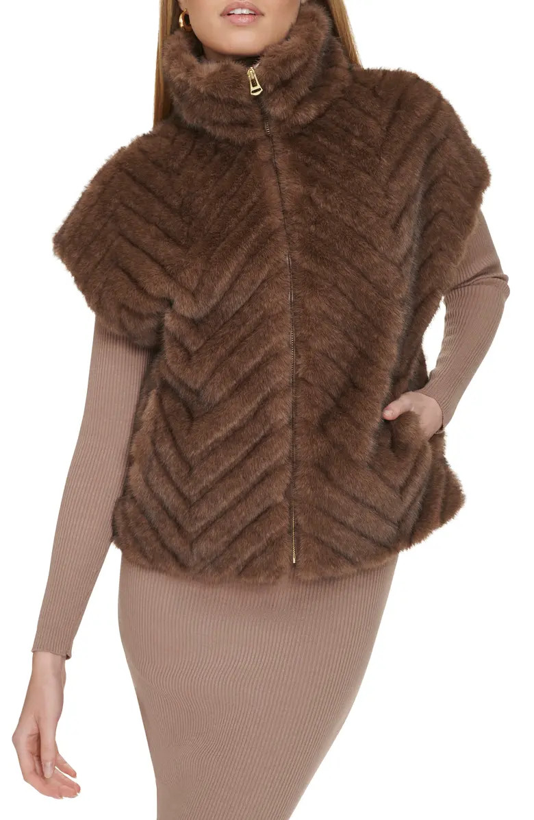 Chevron Faux Fur Vest | Nordstrom