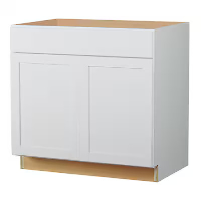 Diamond NOW Arcadia 36-in W x 35-in H x 23.75-in D White Sink Base Fully Assembled Stock Cabinet ... | Lowe's