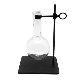 8.5" Clear Glass Bulb Flask with Black Stand by Ashland® | Michaels | Michaels Stores