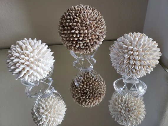 Sea Shell Ball, Table Décor, Shell Ball, Beach Décor, Sea Shell Sphere, Beach Themed Decoration... | Etsy (US)