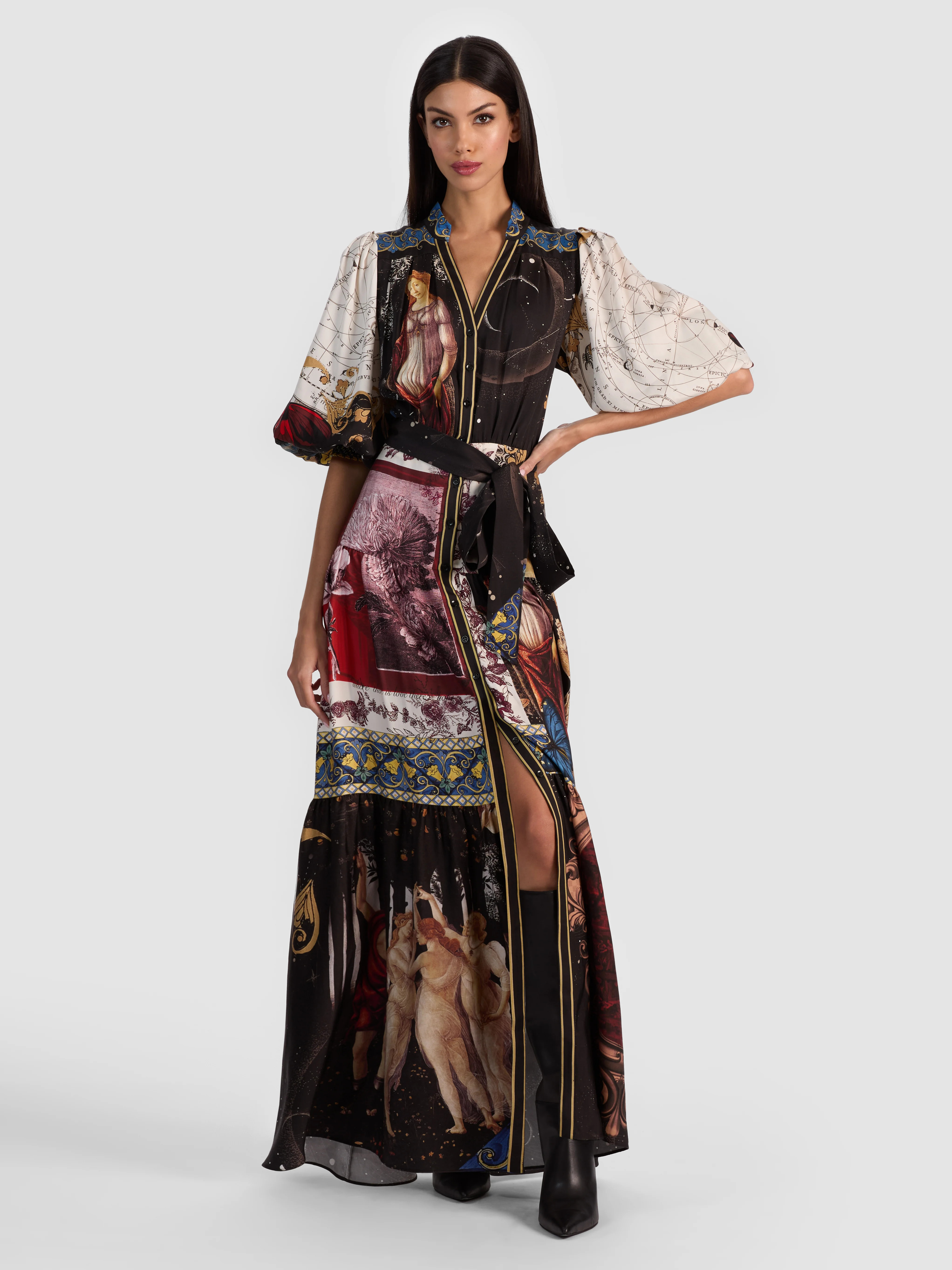alice + olivia CORA MAXI SHIRT DRESS | Alice + Olivia