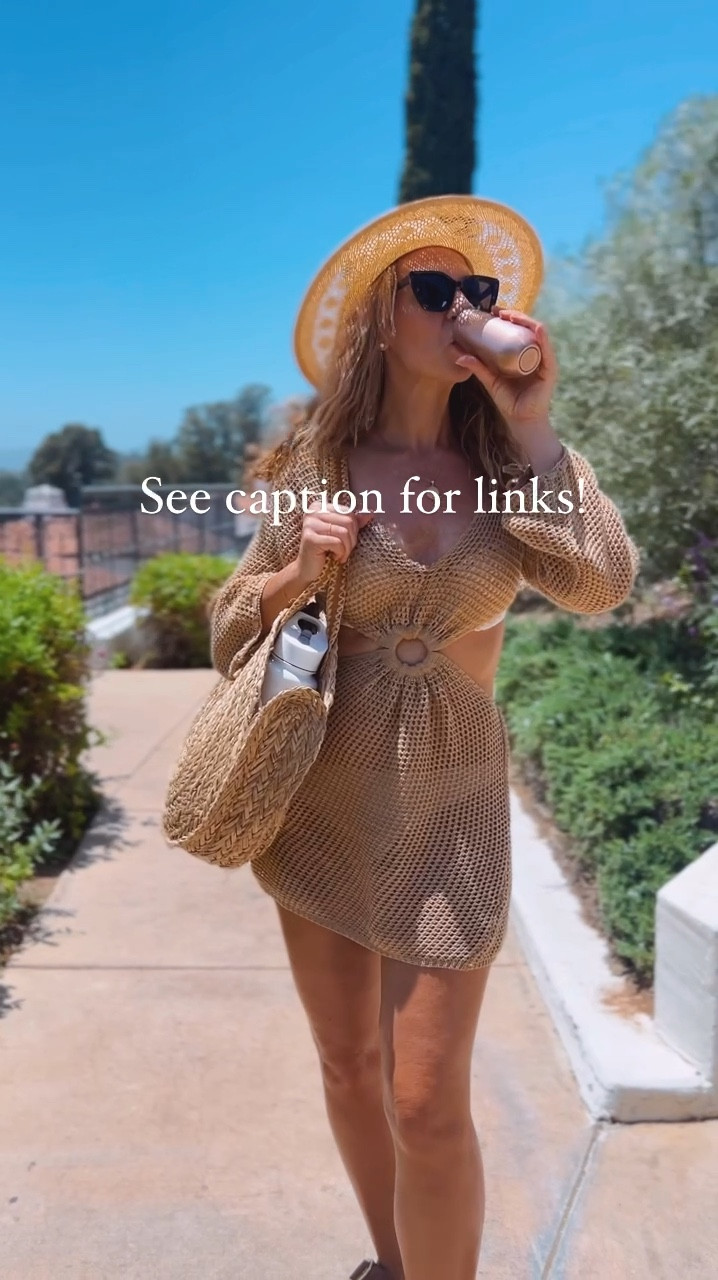 Sharing the cutest cover up inspired by @nicoleneissany - her style is 🔥! 
This crochet swim coverup dress is from Amazon for $30! I wore it not only to the pool but on a bike ride into town, shopping, brunch & dinner! Love a cute versatile piece that’s both affordable and chic and is perfect resort wear. 
Everything linked below!
➰I’m wearing a medium and am 5’7” for reference. ✌🏼





Follow me if you love casual feminine style, laid back outfits, casual outfits, affordable fashion, cute mom outfit ideas, summer dresses, teen girl outfits, gift ideas, vacation outfits, neutral fashion, minimal style, resort wear, travel outfits, two piece sets, trending denim and jeans, Athleisure, activewear, Target finds, Anthro finds, Amazon finds, summer outfits, wide leg jeans, cute sneakers, sandals, home decor finds, boho home style, graduation dress, wedding guest dress, boho beach style, mom outfits, errands outfits, mom style 


Summer fashion | summer dress | swimsuit | summer dresses | summer trends | vacation outfit | summer outfit | sandals | neutral fashion 

#LTKOver40 #LTKSwim #LTKTravel #LTKFindsUnder50