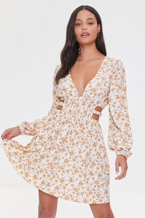 Floral Print Caged Mini Dress | Forever 21 (US)