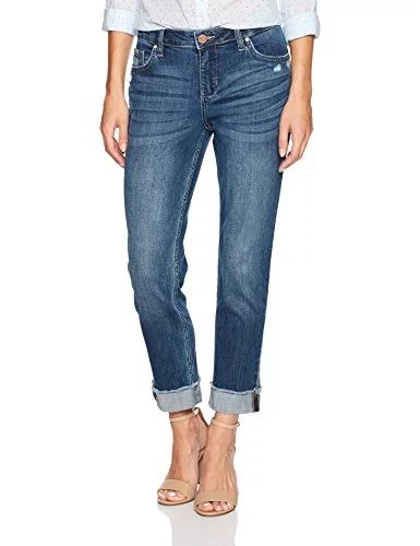 Riders by LeeÂ® Indigo Fringe Cuff Boyfriend Jean - Walmart.com | Walmart (US)