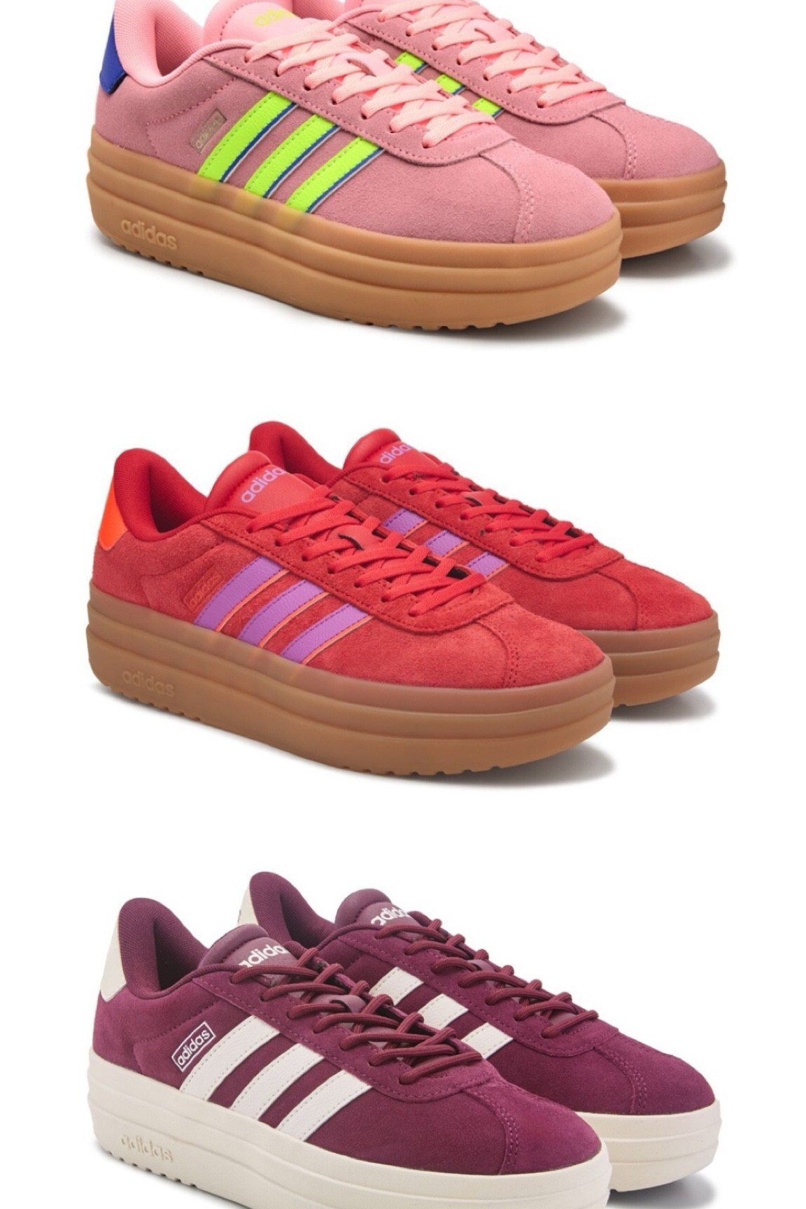VL court bold platform sneaker / pink adidas platform sneakers / burgundy platform sneakers
Size: 6.5 (size down half) 

#LTKGiftGuide #LTKShoeCrush #LTKFindsUnder100