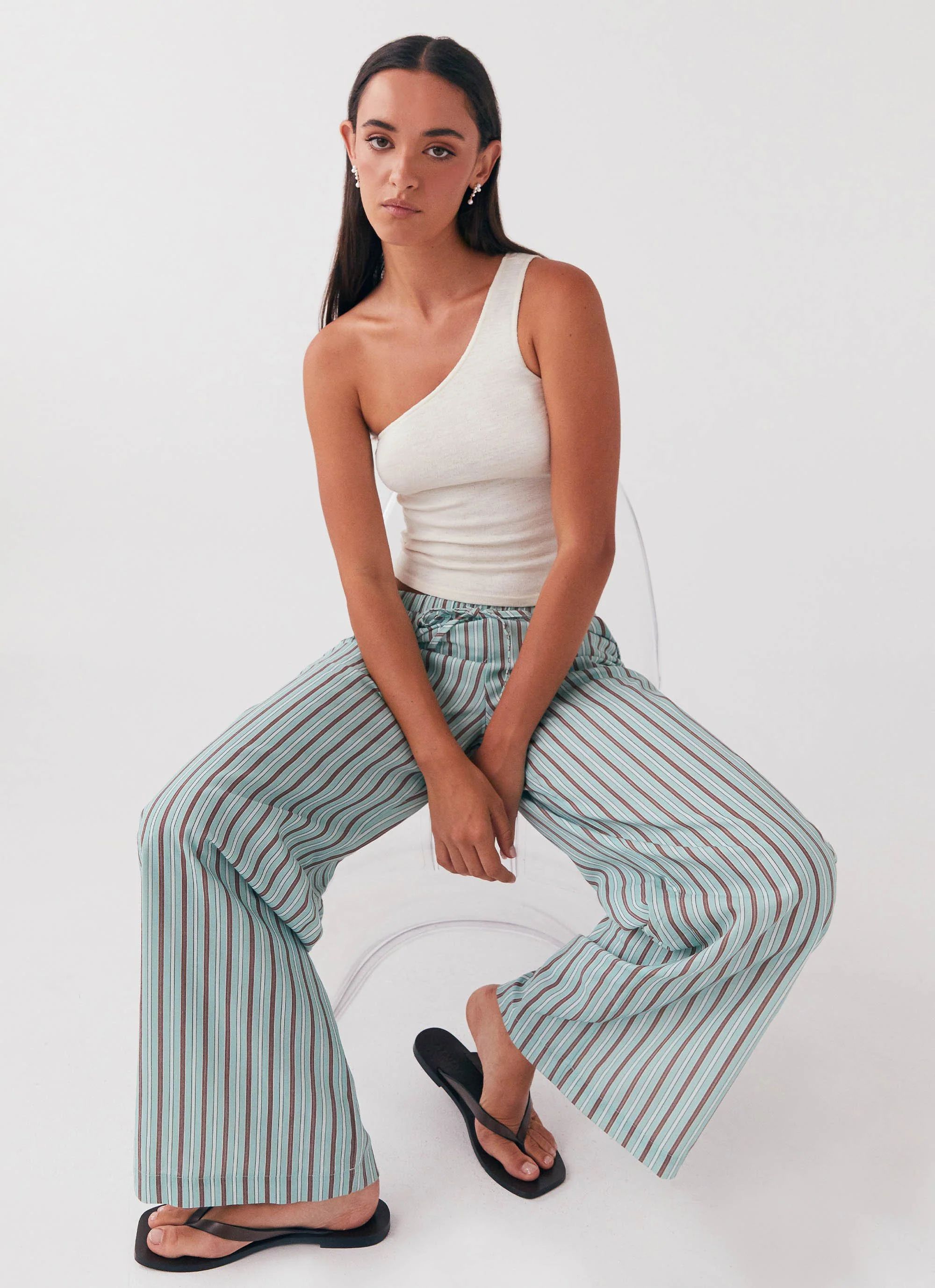 Fresh Face Linen Pants - Coastal Stripe | Peppermayo (Global)