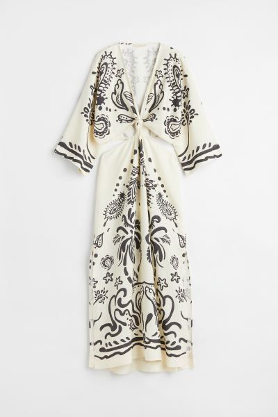 Knot-detail patterned dress | H&M (DE, AT, CH, NL, FI)