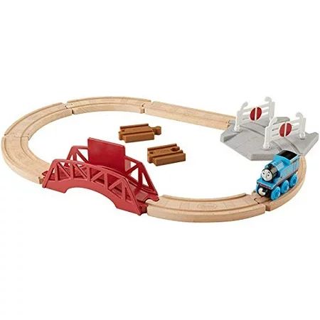 Thomas & Friends Bridge & Crossings Playset Wood Track Set with Push-Along Thomas Train Engine for p | Walmart (US)