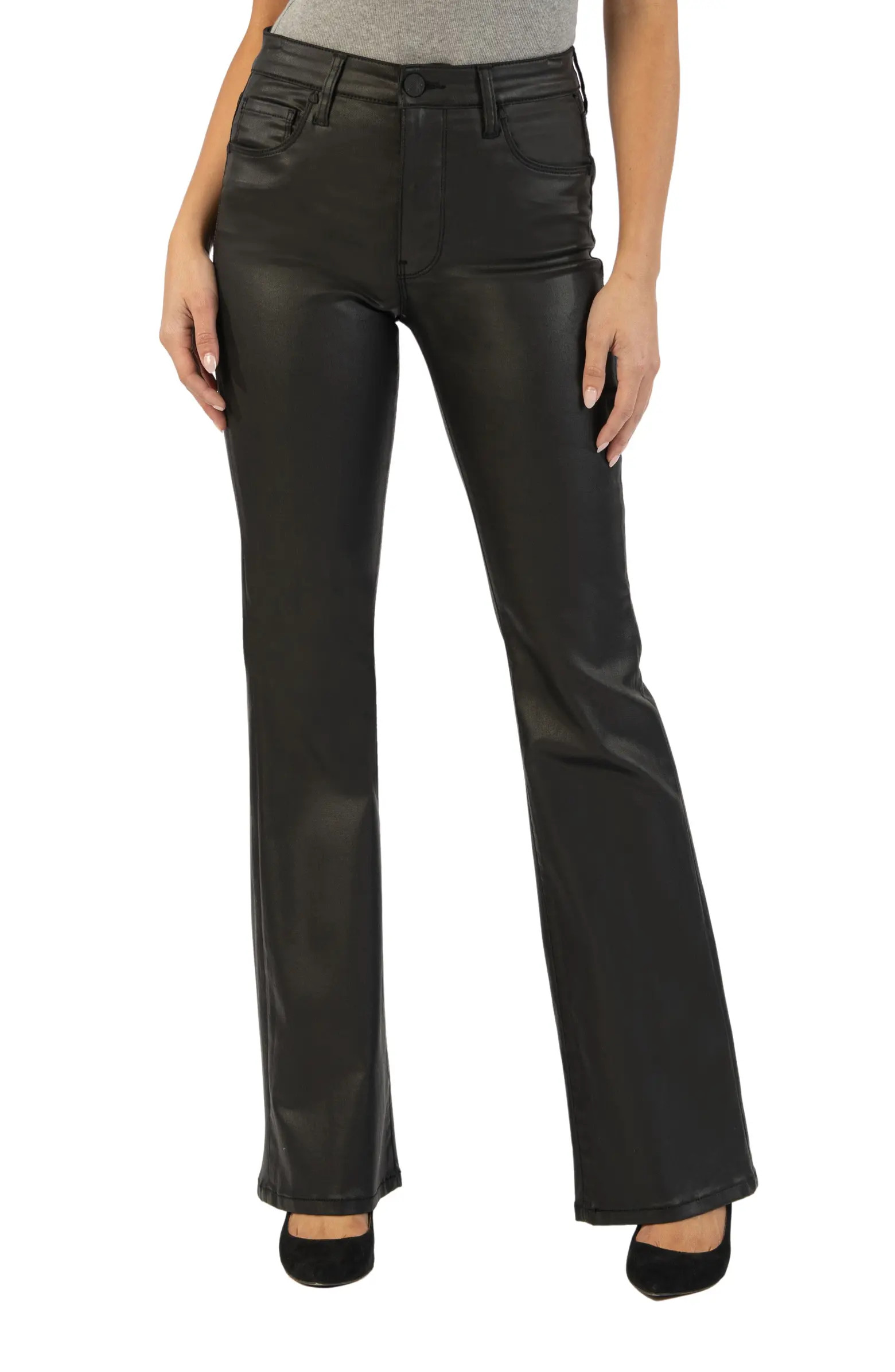 Ana Fab Ab Coated High Waist Flare Jeans | Nordstrom
