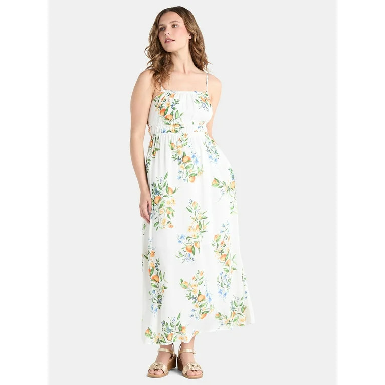 Time and Tru Women's and Women's Plus Smocked Waist Maxi Dress, Sizes XS-4X - Walmart.com | Walmart (US)