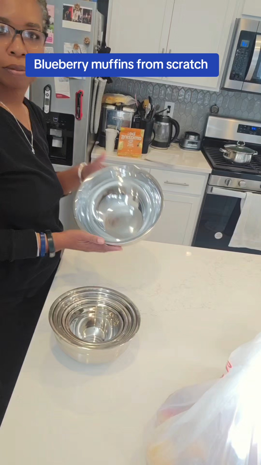 Making blueberry muffins from scratch using my mixing bowl set my flour.Sifter and my jumbo muffin  foil liners. #mixingbowls

#LTKHoliday #LTKParties #LTKHome