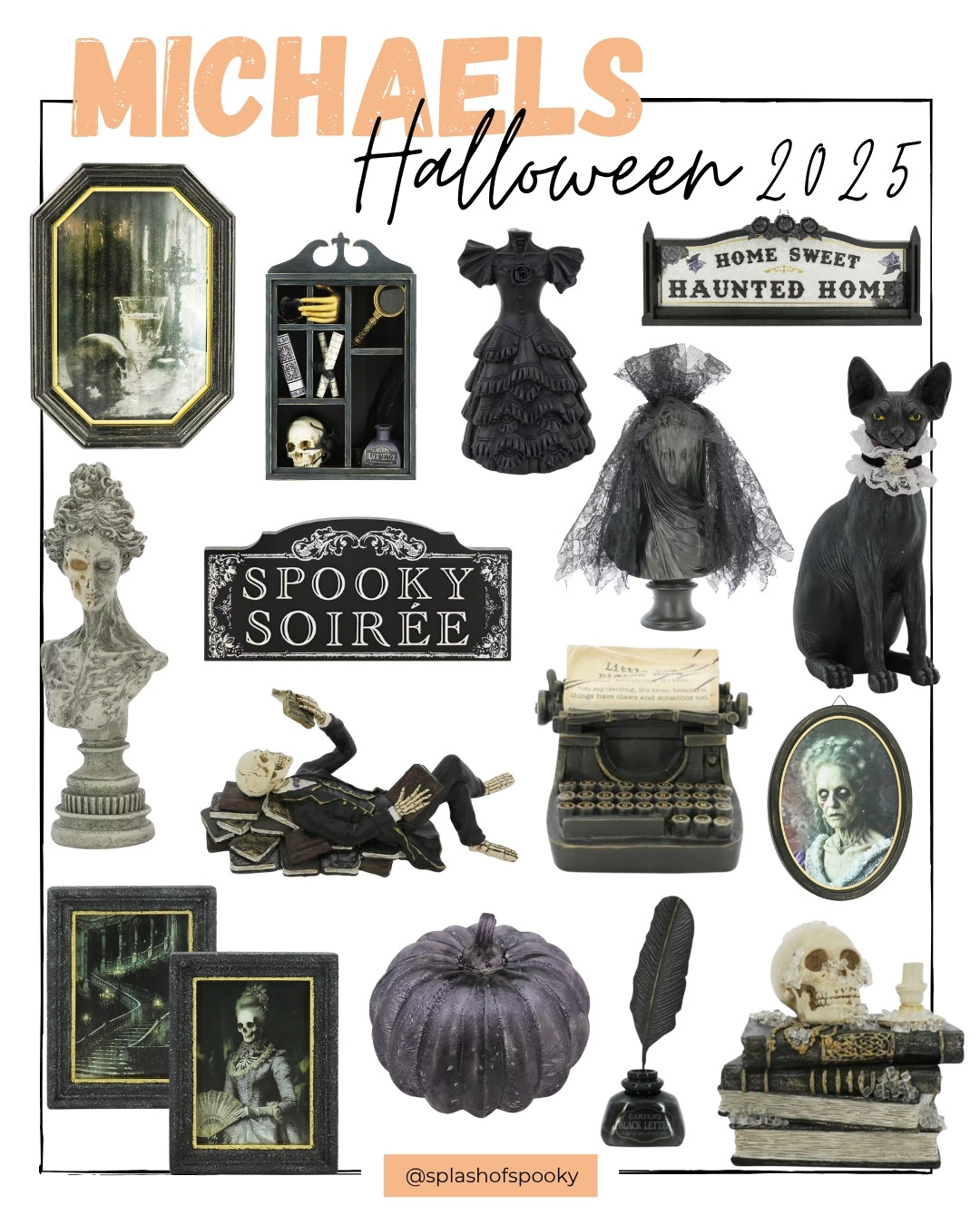 HALLOWEEN AT MICHAELS 🎃 

It’s officially a CODE ORANGE at the big box craft store. Michaels just dropped their Halloween collection — right in time for Summerween! 

Dead Regency Décor Collection
This Regency-inspired décor collection features antique-style glassware, ornate tabletop décor, haunting wall art and more. 

 #LTKSeasonal #LTKHome #LTKFindsUnder50