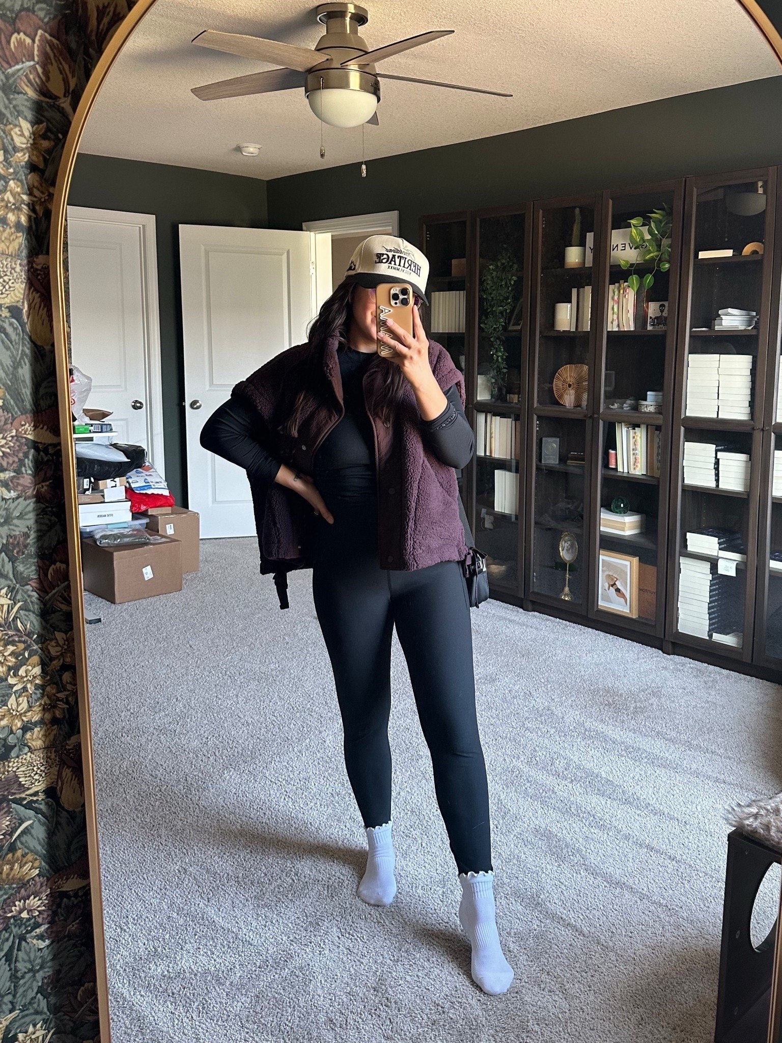 Fall outfit fit walking the dog, school/daycare drop off or errands! L regular leggings, s vest 

#LTKPetite #LTKootd #LTKmomlife