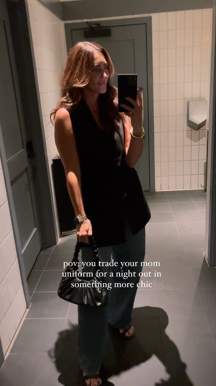 90s straight jeans — wearing size 4 and long, black blazer vest for girls night! 🖤

Target style, Amazon fashion, classy style, elevated style, casual chic, fall style, date night outfit idea 

#LTKVideo #LTKFindsUnder50 #LTKSaleAlert