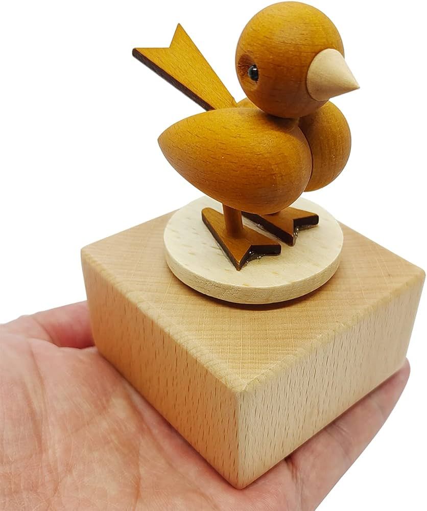 LILYXIN Cute Little Bird Mini Music Box, Little Animals Wooden Mechanical Music Box, The Music Bo... | Amazon (US)