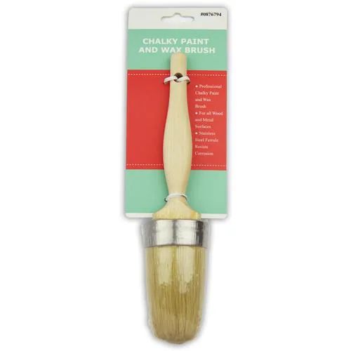 Chalky Paint and Wax Natural Bristle- Polyester Blend Oval 1-1/8-in Paint Brush | Lowe's