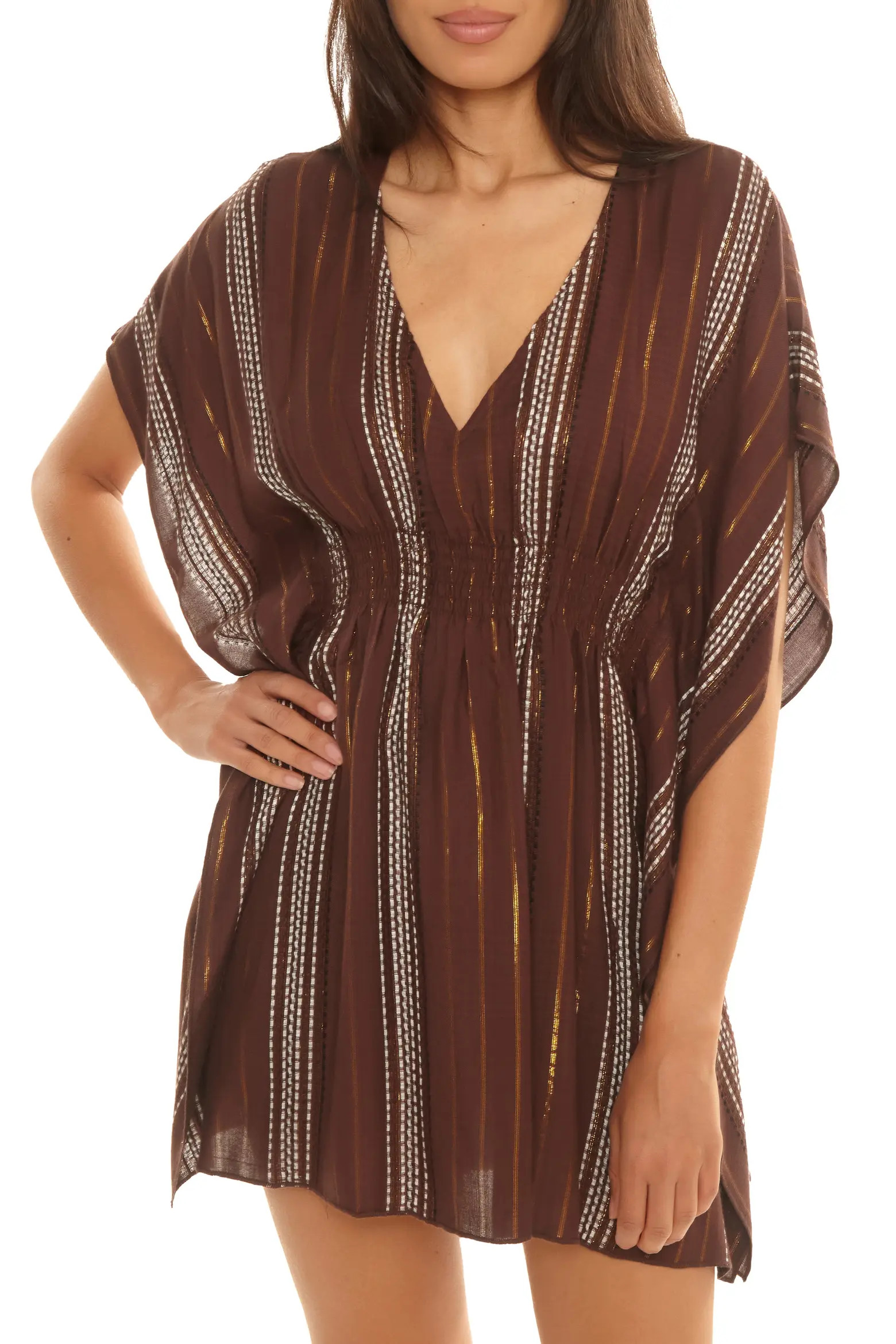 Radiance Metallic Stripe Cover-Up Tunic (Women) | Nordstrom | Nordstrom