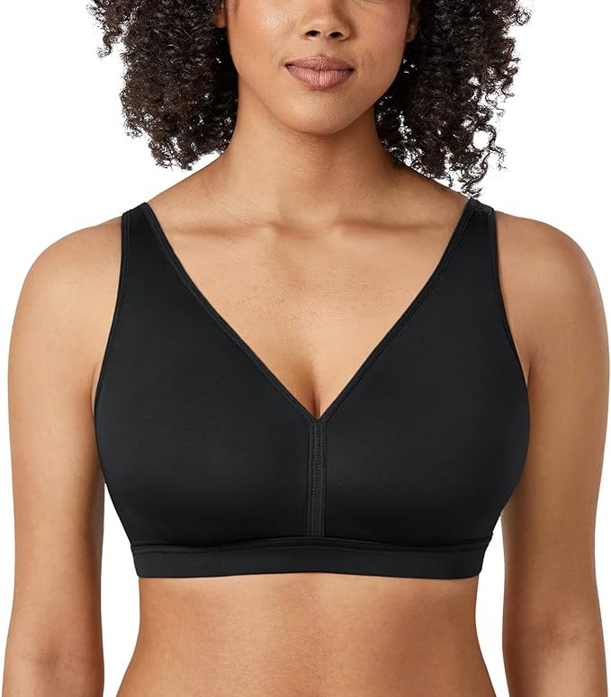 AISILIN Women's Plus Size Wireless Bra Support Comfort Full Coverage Unlined No Underwire Smooth | Amazon (US)