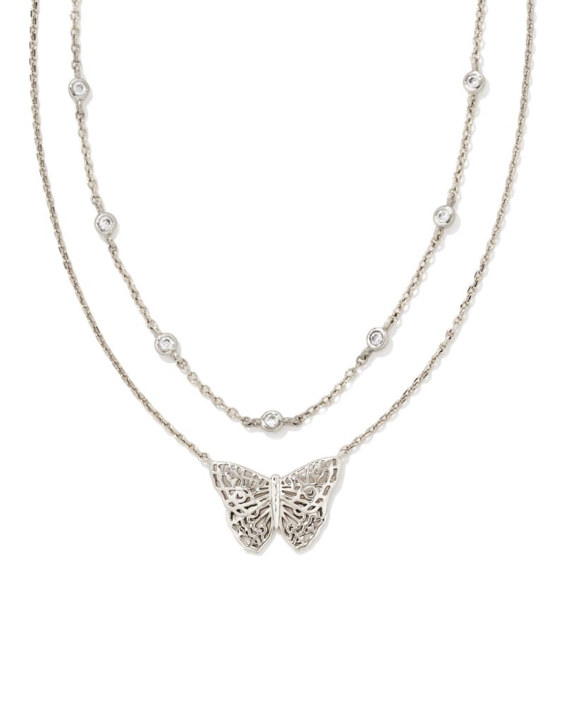 Hadley Butterfly Multi Strand Necklace in Silver | Kendra Scott | Kendra Scott